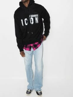 Prix Aimable Dsquared2 Icon paint splatter cotton hoodie hoodies homme 13 Dsquared2 Icon paint-splatter cotton hoodie