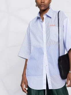 Dsquared2 chemise rayée à logo brodé