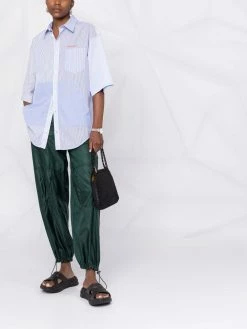 Dsquared2 chemise rayée à logo brodé