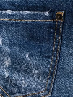 Dsquared2 jean slim à effet usé