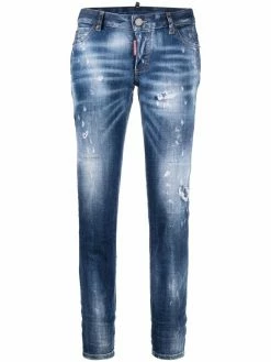 Dsquared2 jean slim à effet usé