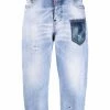 Dsquared2 jean crop à poche plaquée