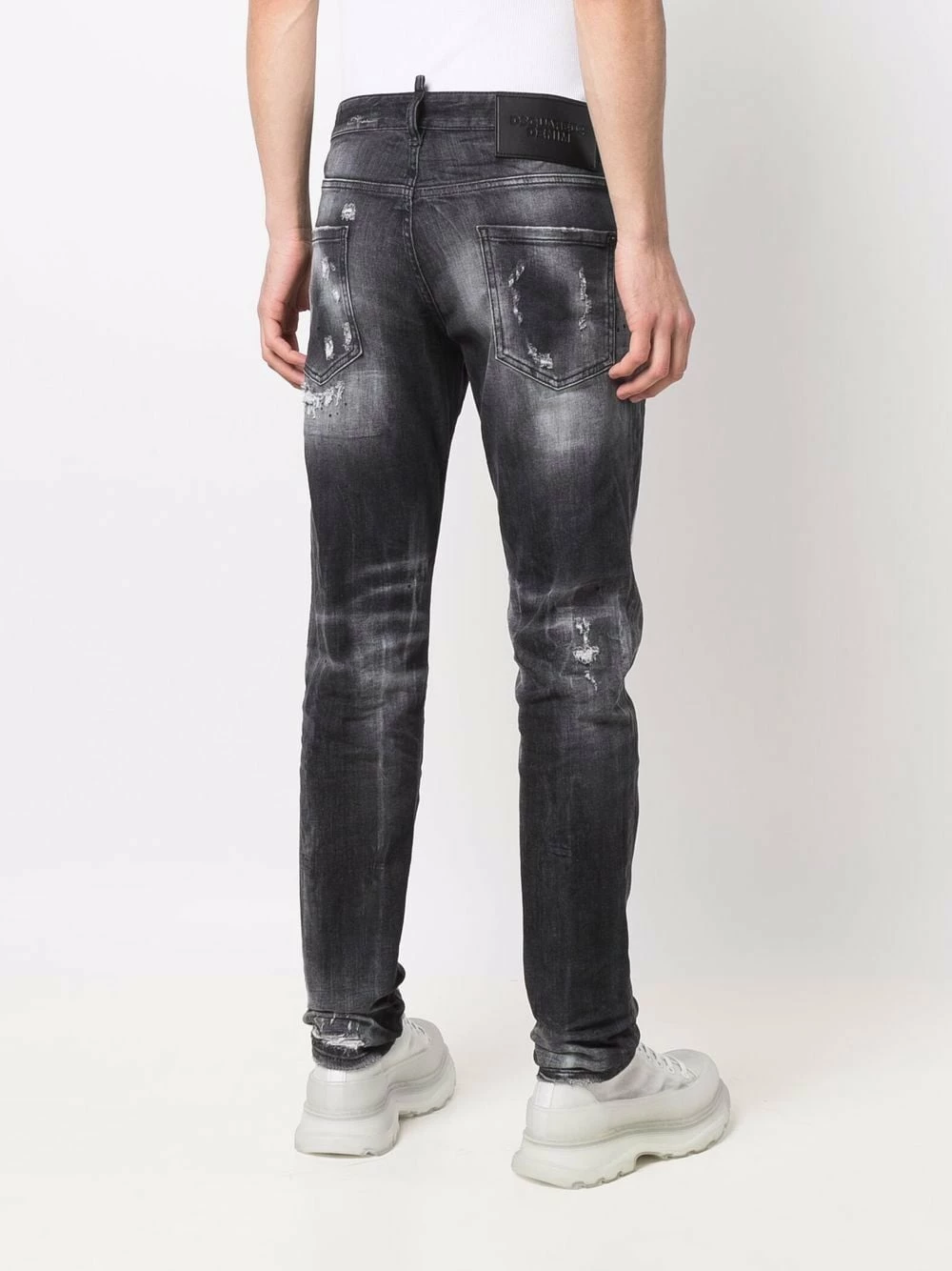 Dsquared2 Jean droit à effet usé Promos jeans regular & jeans droits homme 6 Dsquared2 jean droit à effet usé