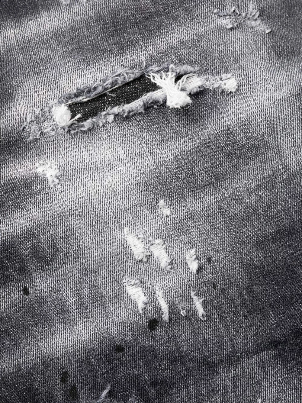 Dsquared2 Jean droit à effet usé Promos jeans regular & jeans droits homme 8 Dsquared2 jean droit à effet usé