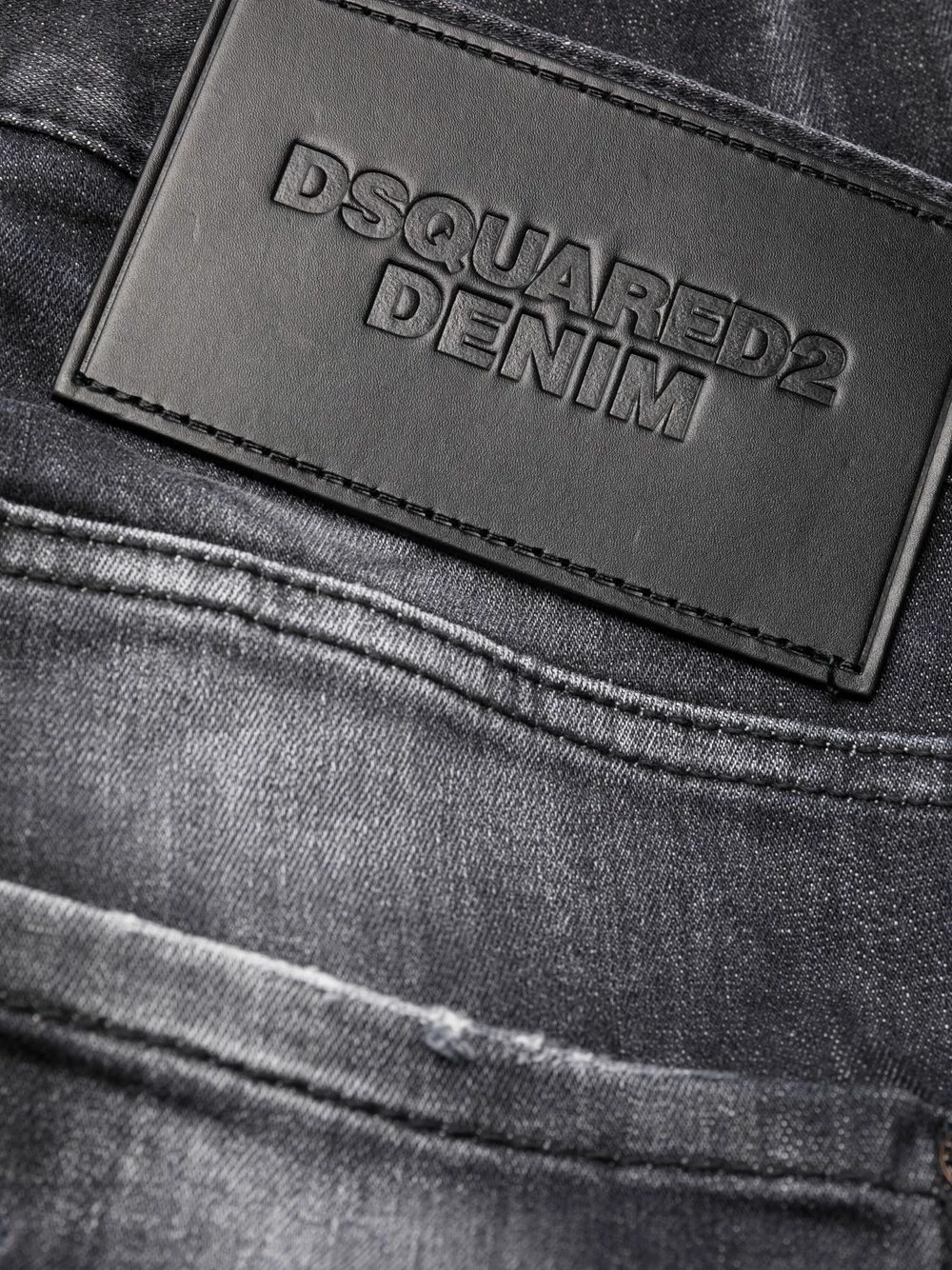 Dsquared2 Jean droit à effet usé Promos jeans regular & jeans droits homme 9 Dsquared2 jean droit à effet usé