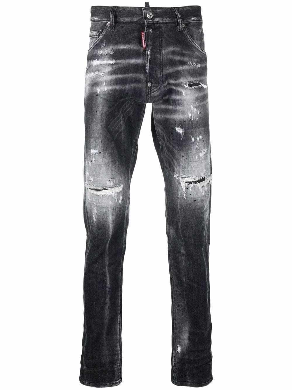Dsquared2 Jean droit à effet usé Promos jeans regular & jeans droits homme 3 Dsquared2 jean droit à effet usé