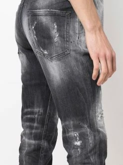 Dsquared2 Jean droit à effet usé Promos jeans regular & jeans droits homme 13 Dsquared2 jean droit à effet usé