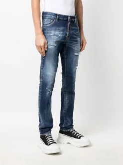 Dsquared2 jean à effet délavé