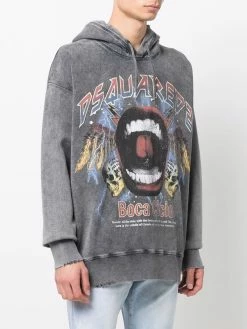Plus Bas Prix De Vente Dsquared2 Hoodie oversize à imprimé graphique hoodies homme 9 Dsquared2 hoodie oversize à imprimé graphique