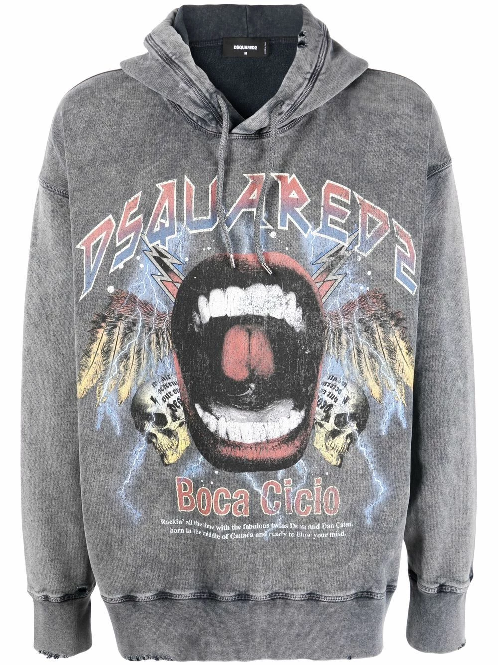 Plus Bas Prix De Vente Dsquared2 Hoodie oversize à imprimé graphique hoodies homme 3 Dsquared2 hoodie oversize à imprimé graphique
