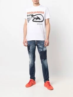Dsquared2 jean slim à effet délavé
