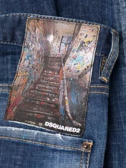 Dsquared2 jean slim à effet délavé