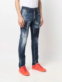 Dsquared2 jean slim à effet délavé