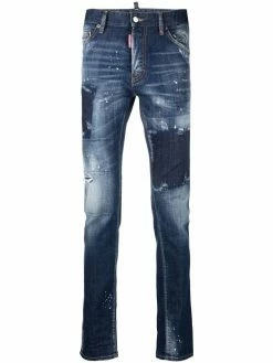 Dsquared2 jean slim à effet délavé