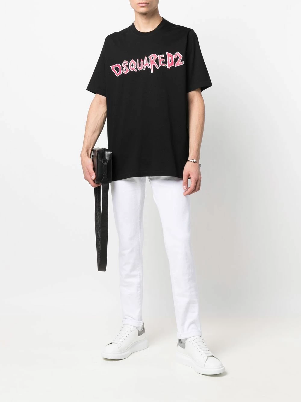 Dsquared2 Qualité Garantie T shirt à logo imprimé t-shirts homme 4 Dsquared2 t-shirt à logo imprimé