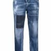 Dsquared2 jean crop à imprimé effet peinture