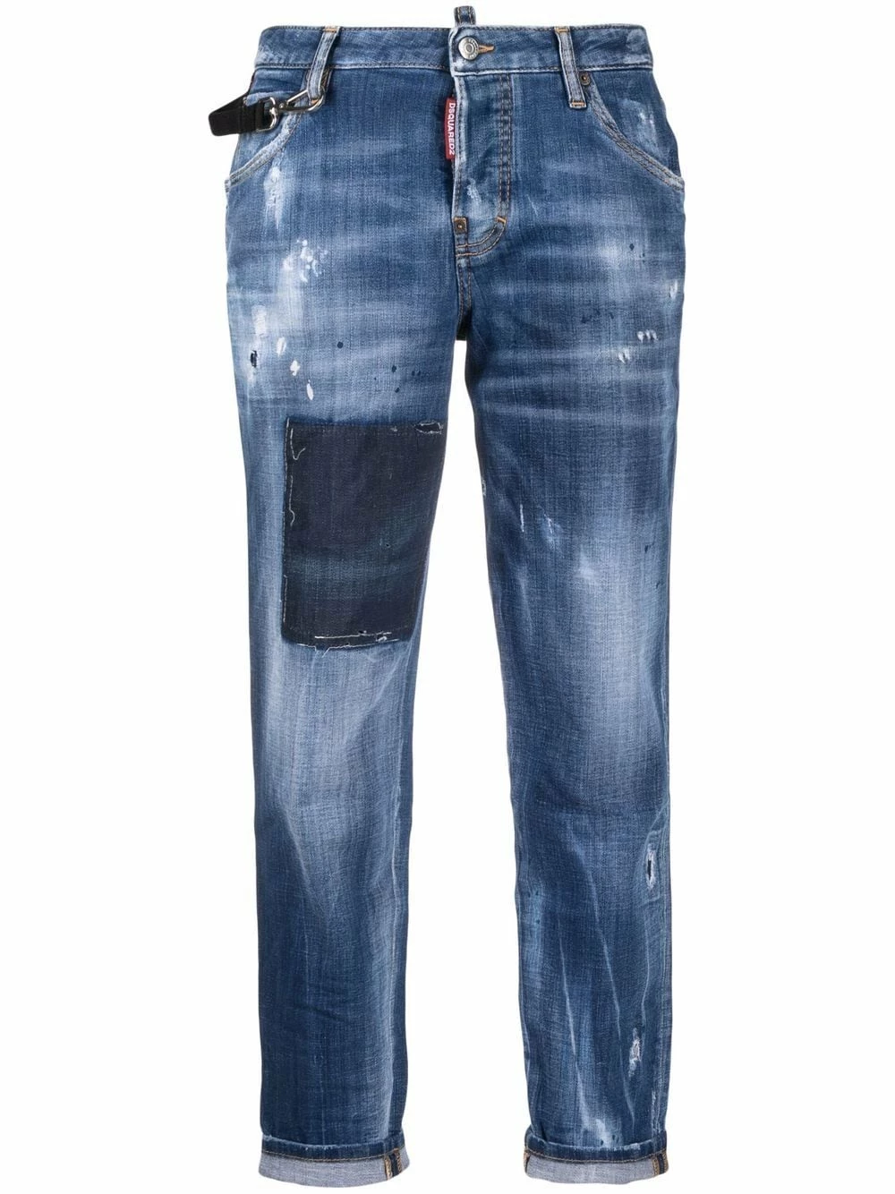 Prix Acceptable Dsquared2 Jean crop à imprimé effet peinture jeans courts femme 3 Dsquared2 jean crop à imprimé effet peinture