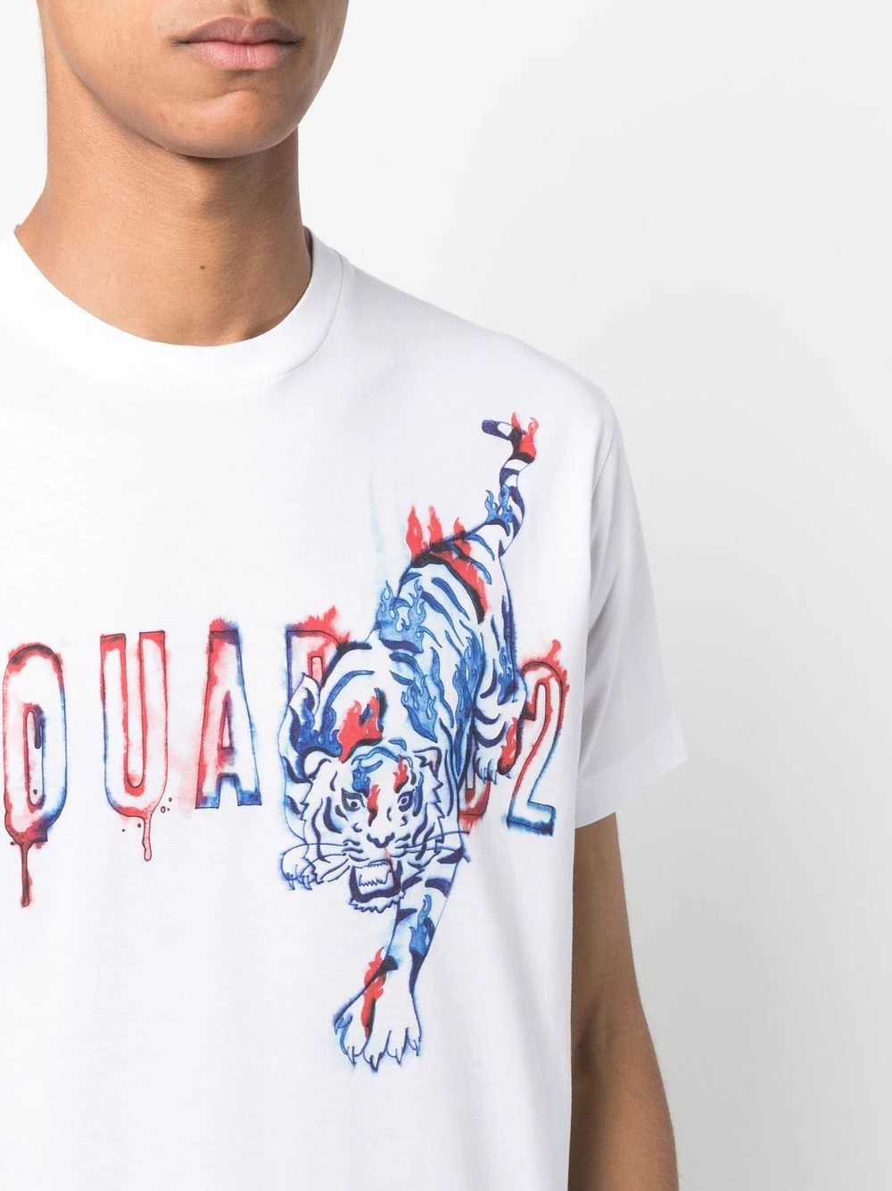 Prix Avantageux Dsquared2 T shirt à logo imprimé t-shirts homme 7 Dsquared2 t-shirt à logo imprimé