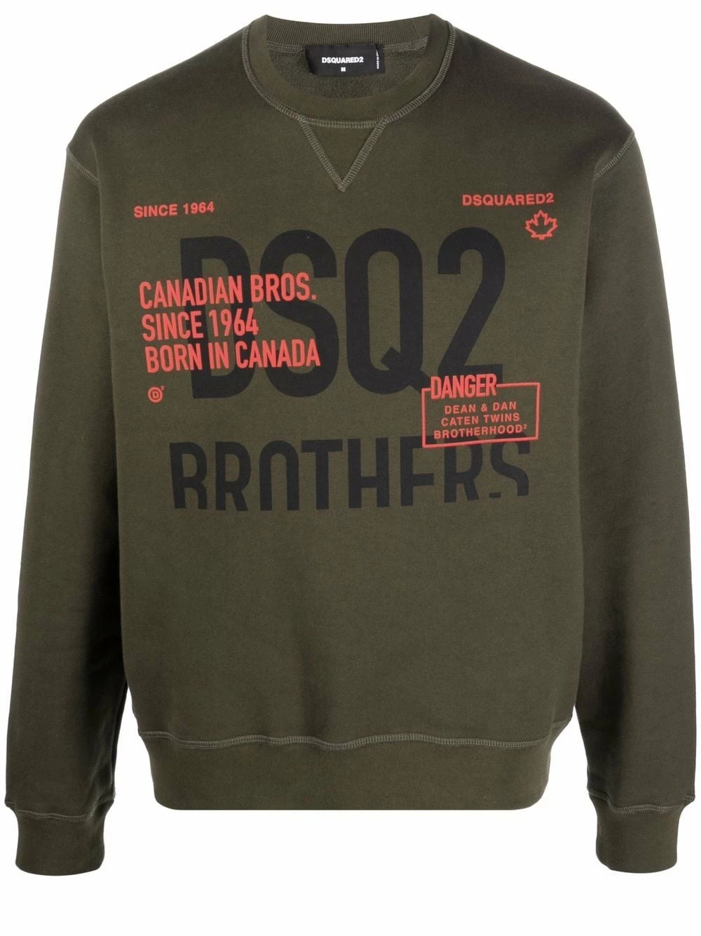 Pas Cher Dsquared2 Sweat en coton à logo imprimé sweats homme 3 Dsquared2 sweat en coton à logo imprimé