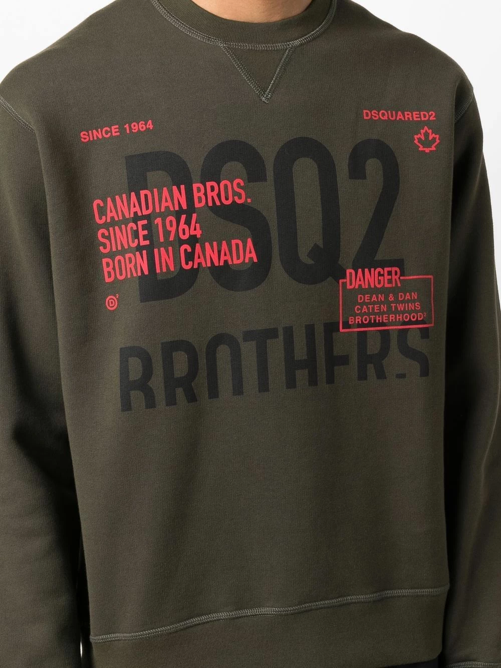 Pas Cher Dsquared2 Sweat en coton à logo imprimé sweats homme 7 Dsquared2 sweat en coton à logo imprimé