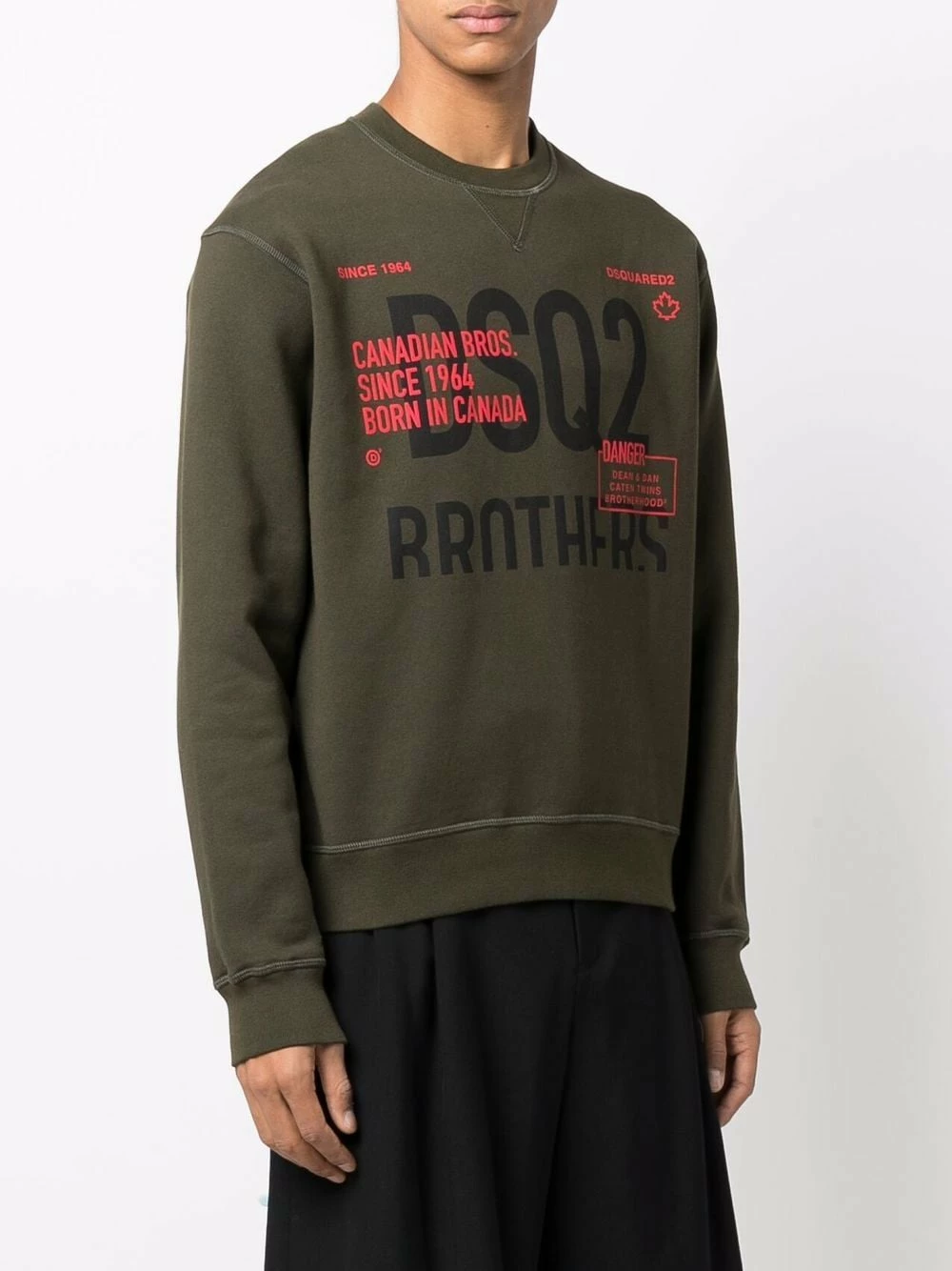 Pas Cher Dsquared2 Sweat en coton à logo imprimé sweats homme 5 Dsquared2 sweat en coton à logo imprimé