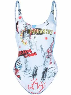 Dsquared2 maillot de bain à logo imprimé