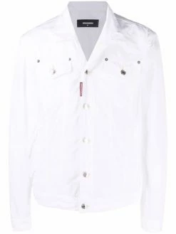 Dsquared2 veste boutonnée à patch logo