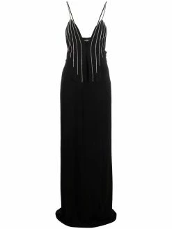 Dsquared2 robe longue à ornements en cristal