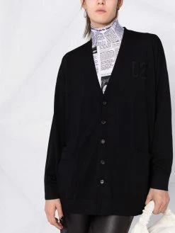 Dsquared2 cardigan en laine à logo brodé