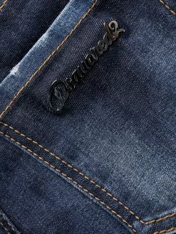 Dsquared2 jean crop à patch logo