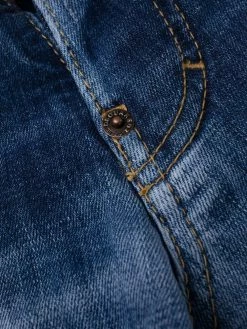 Dsquared2 jean droit à effet usé