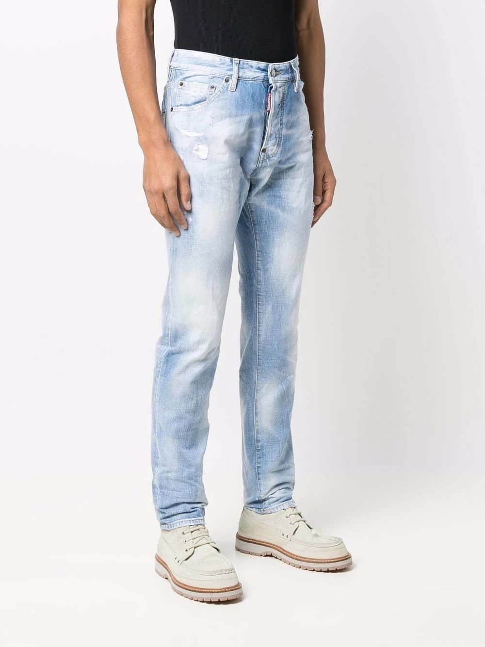 Dsquared2 Jean droit à effet délavé excellente qualité jeans regular & jeans droits homme 5 Dsquared2 jean droit à effet délavé