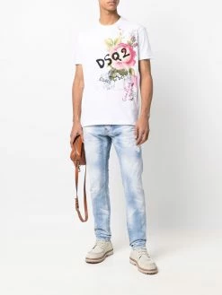 Dsquared2 T shirt en coton à logo imprimé Prix Favorable t-shirts homme 8 Dsquared2 t-shirt en coton à logo imprimé