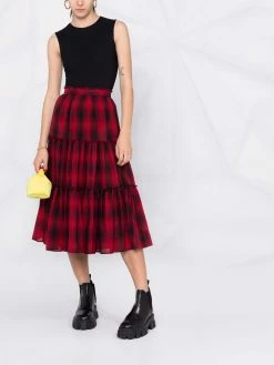 Dsquared2 jupe mi-longue à volants superposés