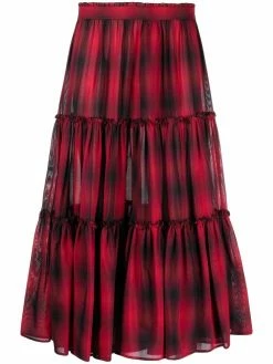 Dsquared2 jupe mi-longue à volants superposés