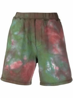 Dsquared2 short de sport en coton à imprimé tie-dye