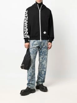 Dsquared2 hoodie zippé à logo