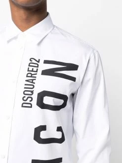 Dsquared2 chemise en coton à logo imprimé