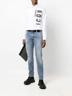 Dsquared2 chemise en coton à logo imprimé