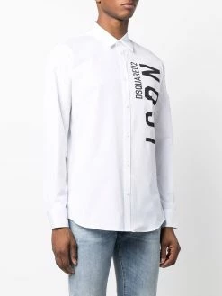 Dsquared2 chemise en coton à logo imprimé