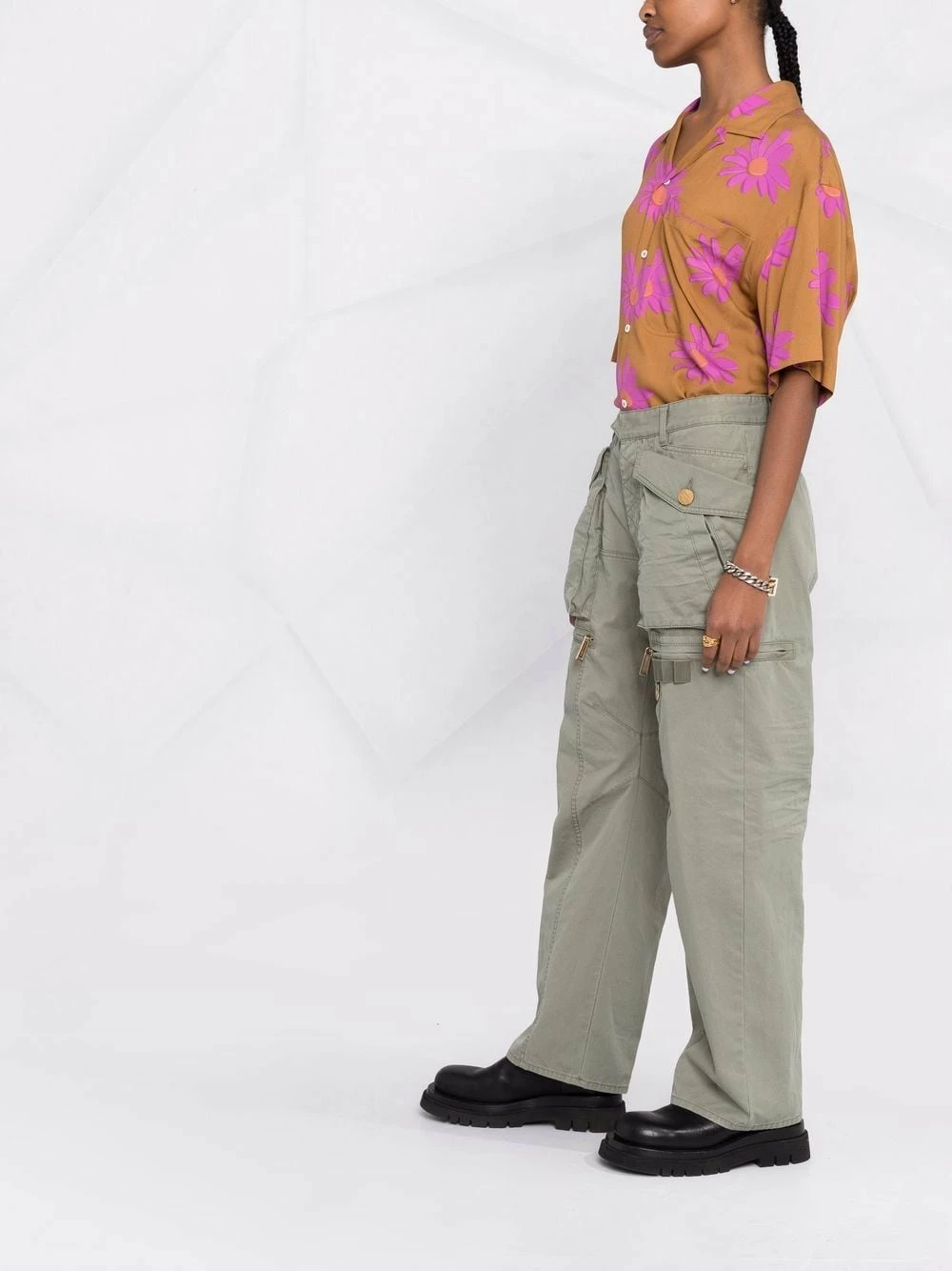 Prix Avantageux Dsquared2 Pantalon droit à poches multiples pantalons droits femme 6 Dsquared2 pantalon droit à poches multiples