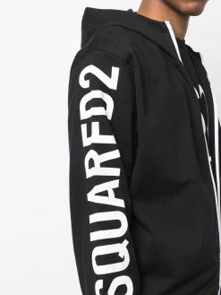 Dsquared2 hoodie zippé à logo imprimé