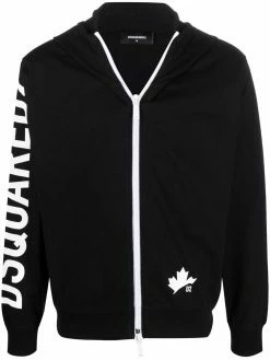 Dsquared2 hoodie zippé à logo imprimé