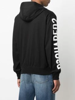 Dsquared2 hoodie zippé à logo imprimé