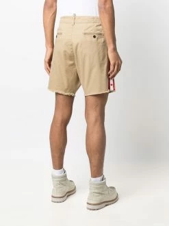 Dsquared2 Vendre Short plissé à bande logo bermudas homme 10 Dsquared2 short plissé à bande logo