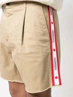 Dsquared2 Vendre Short plissé à bande logo bermudas homme 11 Dsquared2 short plissé à bande logo