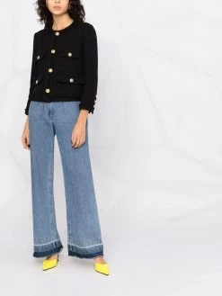 Dsquared2 veste en tweed à design sans col