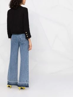 Dsquared2 veste en tweed à design sans col