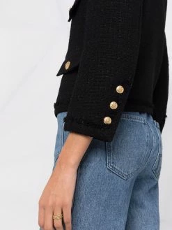 Dsquared2 veste en tweed à design sans col