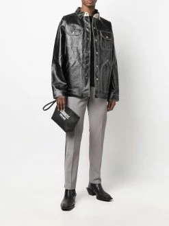 Dsquared2 pochette en cuir à logo imprimé